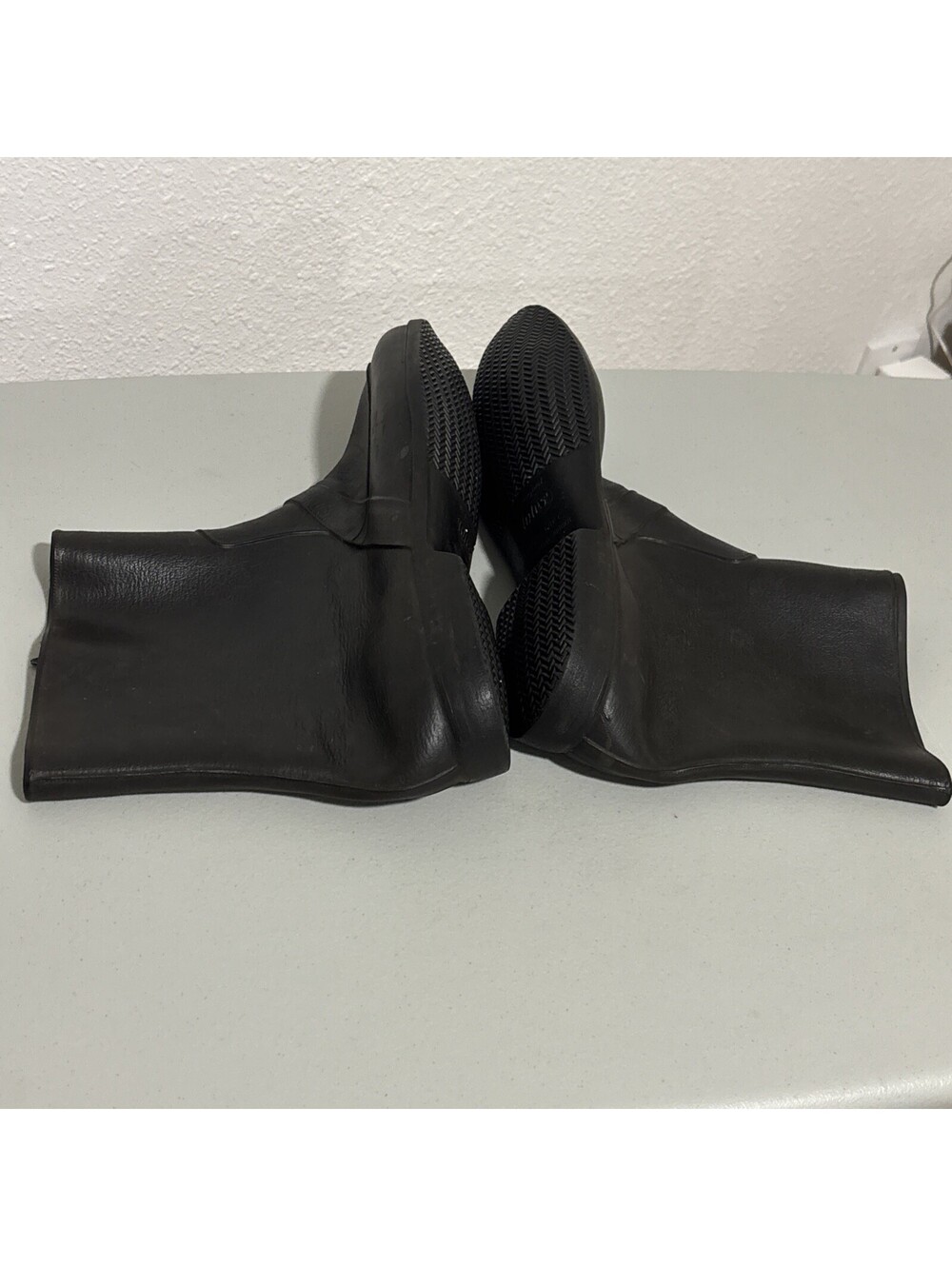 TOTES RUBBER BOOT OVERSHOE Large Galoshes Waterproof Zips
